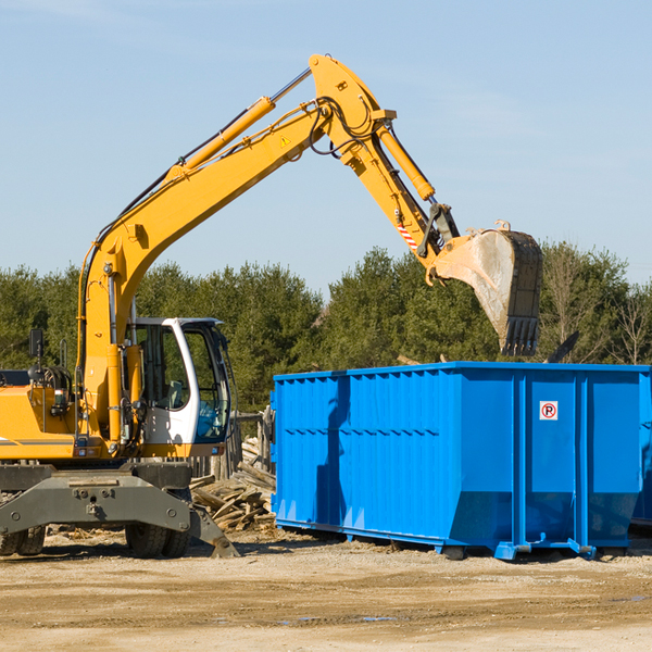 what size residential dumpster rentals are available in Willistown Pennsylvania